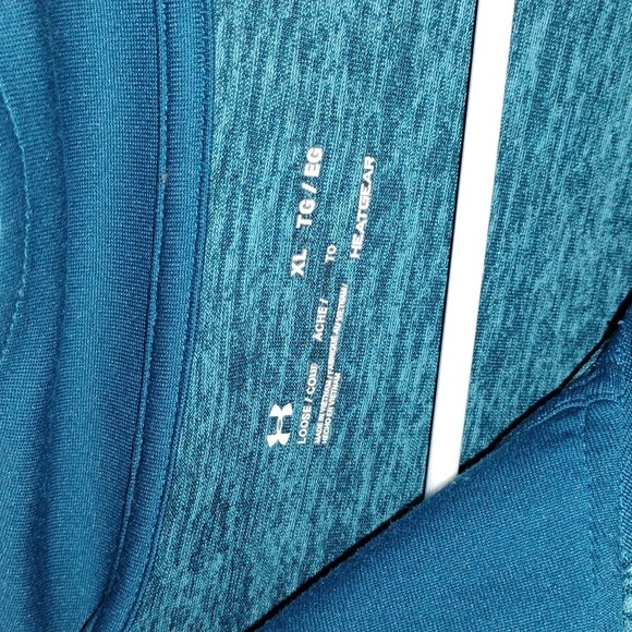 Men's UA Tech™ ½ Zip Long Sleeve Loose Fit Heather Teal Pullover XL - Picture 6 of 8